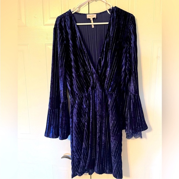 Blue Velvet Dress - Picture 4 of 4